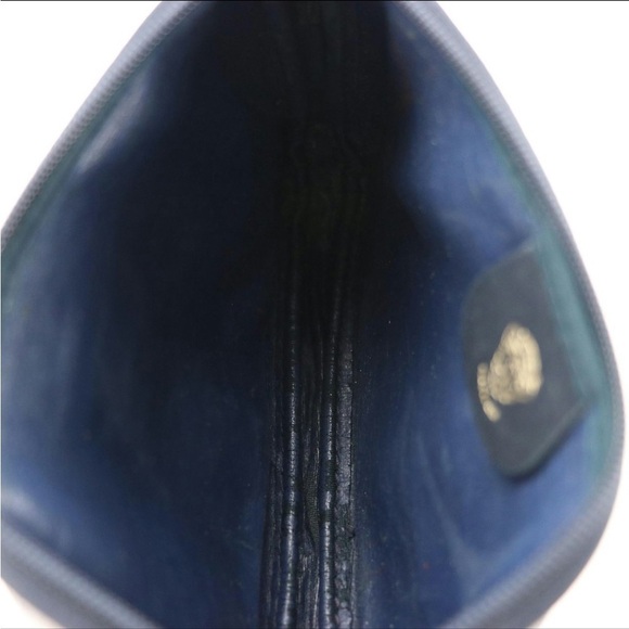 GUCCI Zip Pouch in Navy Blue Micro GG Canvas and Leather - Picture 3 of 6